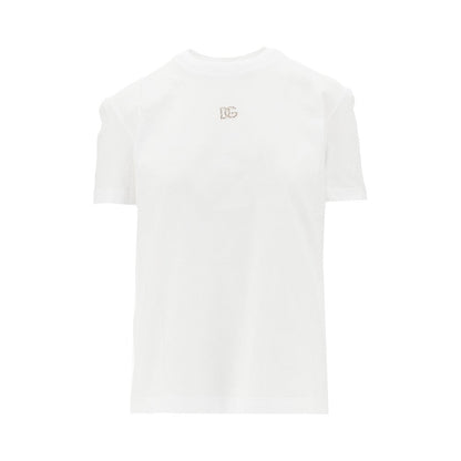 DOLCE&amp;GABBANA 38 strass logo t-shirt