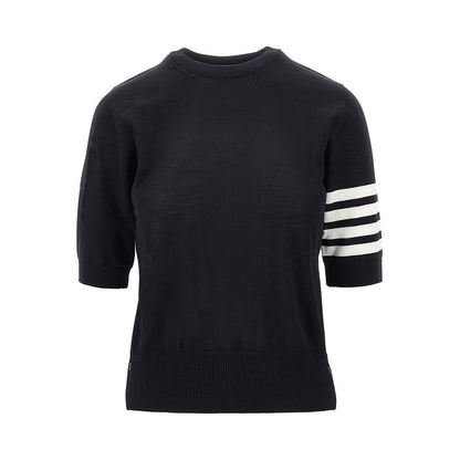 THOM BROWNE 36 wool t-shirt with 4 bar inlay