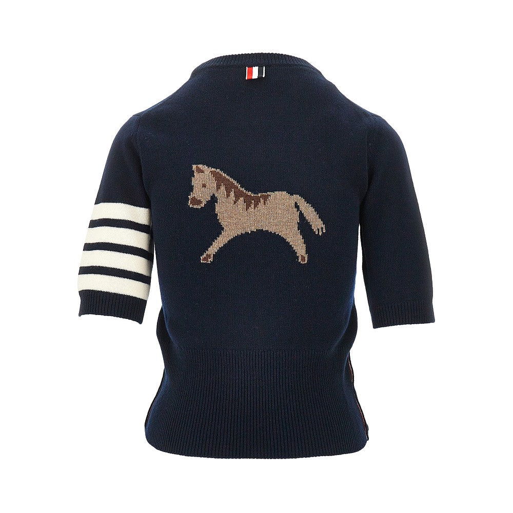 THOM BROWNE 36 lunar new year intarsia wool sweater