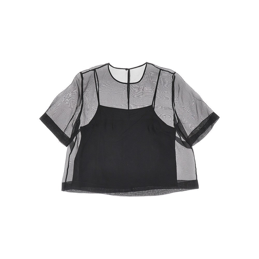silk organdy top