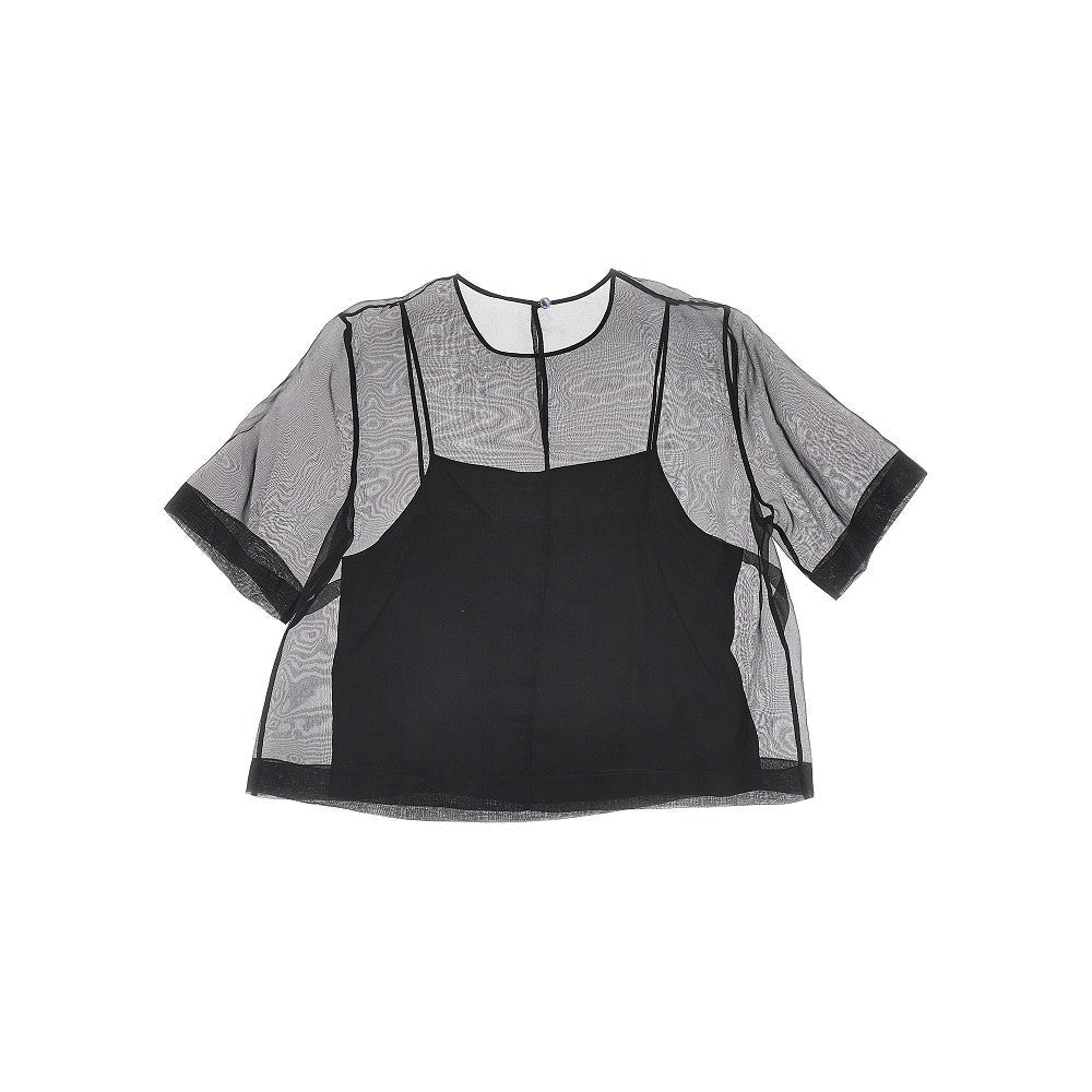 silk organdy top
