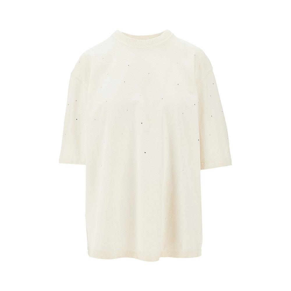 cotton t-shirt with rhinestone