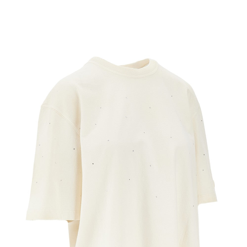 cotton t-shirt with rhinestone
