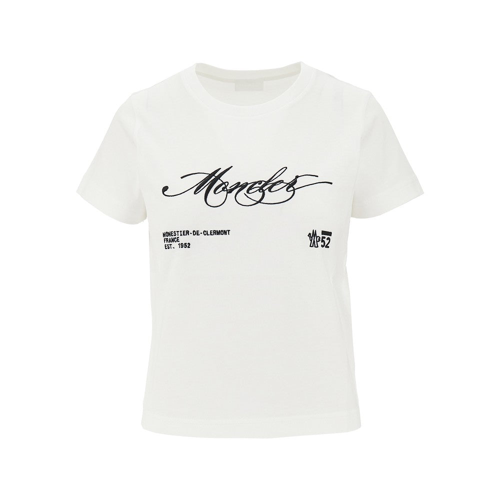 MONCLER S logo embroidery t-shirt