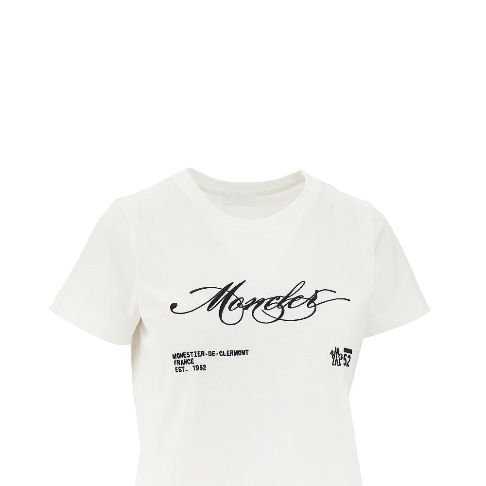 MONCLER S logo embroidery t-shirt