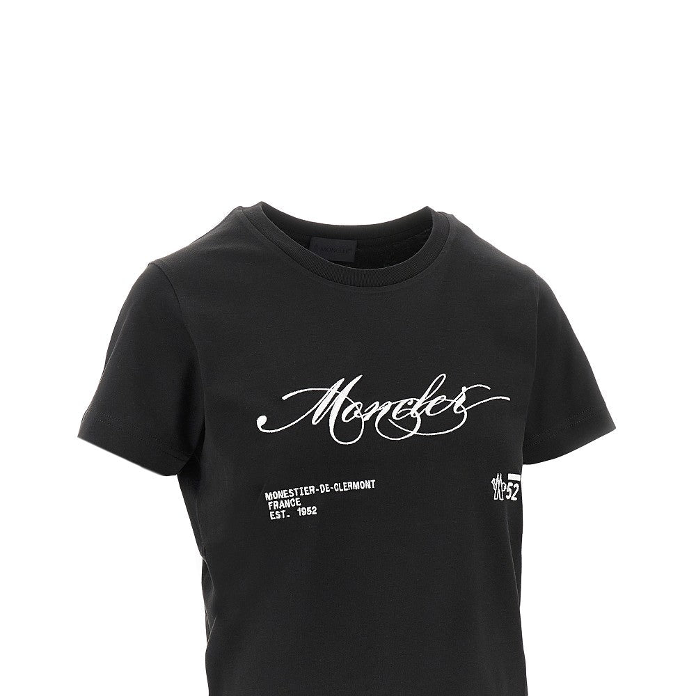 MONCLER S logo embroidery t-shirt