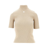 COURREGES S short-sleeved reedition ribbed knit top