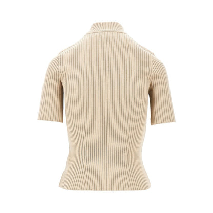 COURREGES S short-sleeved reedition ribbed knit top