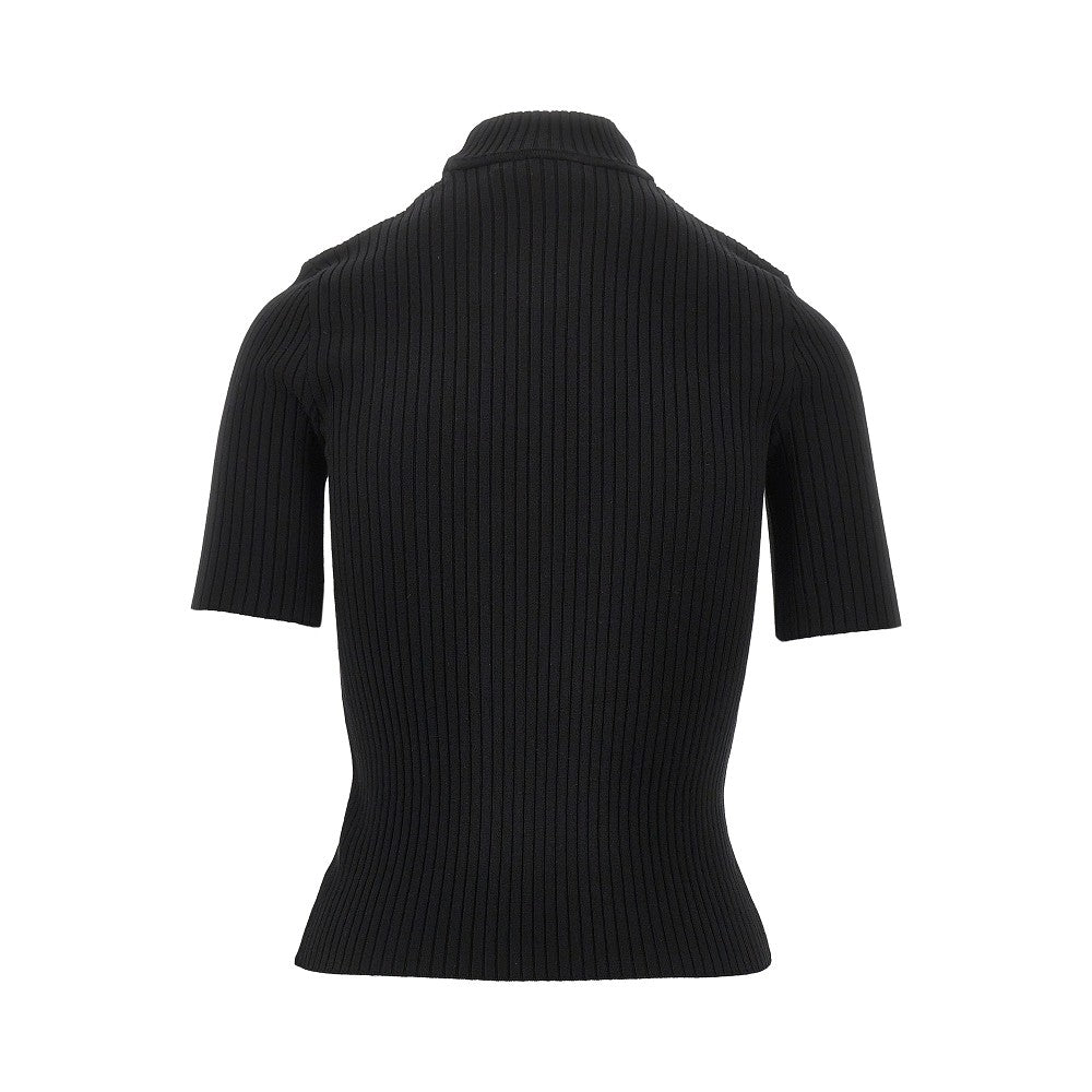 COURREGES S short-sleeved reedition ribbed knit top
