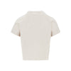 poetic script print cropped t-shirt