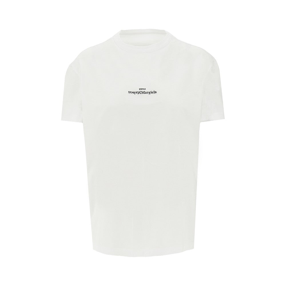 MAISON MARGIELA 42 upside down logo embroidery t-shirt