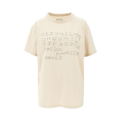 MAISON MARGIELA XS numeric handwritting print t-shirt