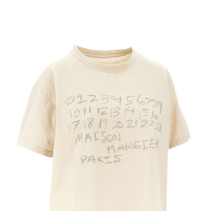 MAISON MARGIELA XS numeric handwritting print t-shirt