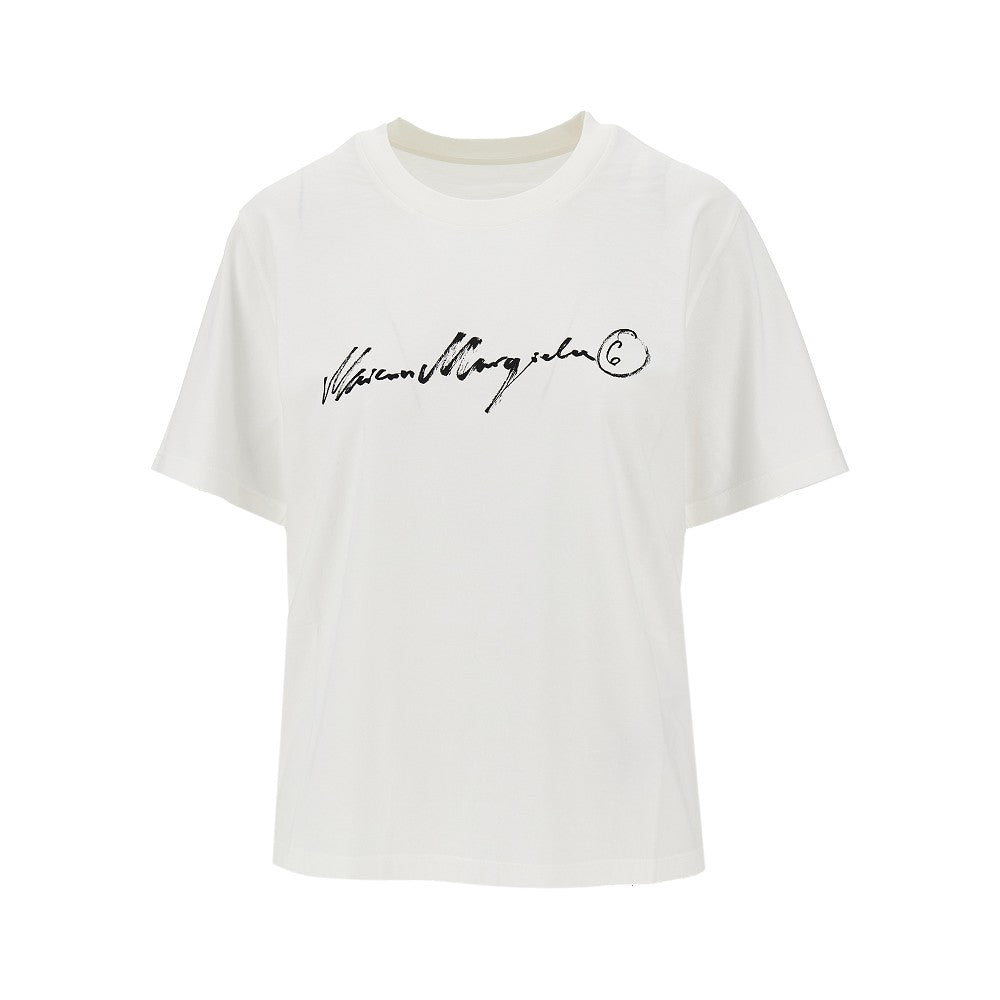 calligraphic print t-shirt