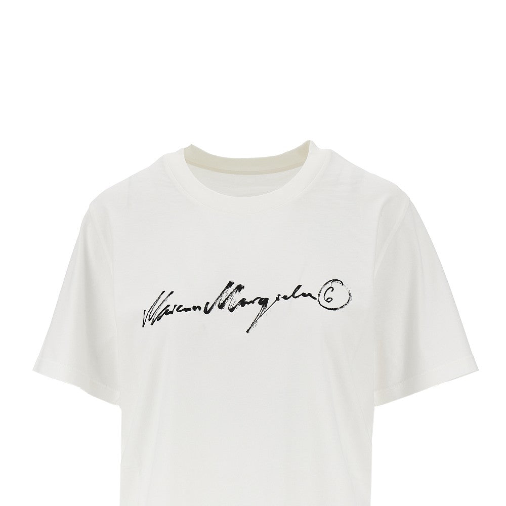 calligraphic print t-shirt