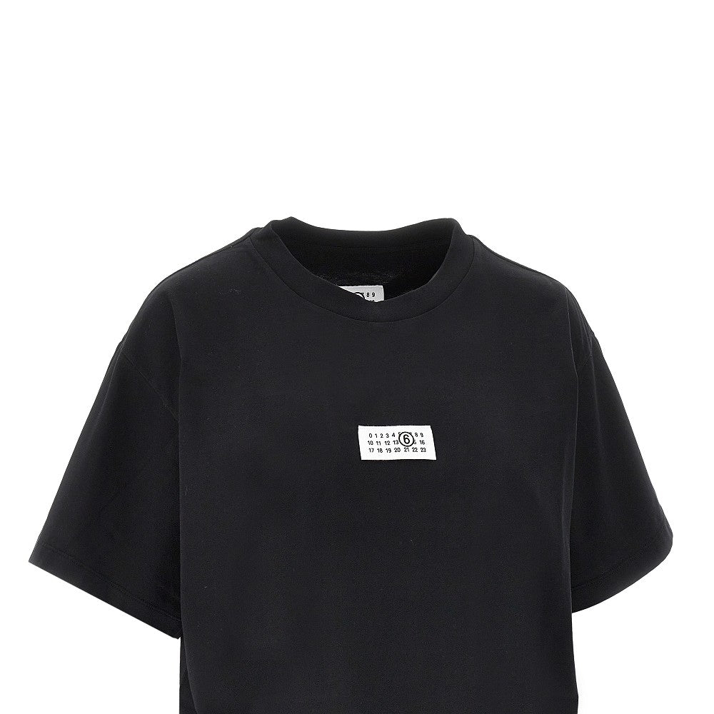 MM6 XS numeric logo label t-shirt