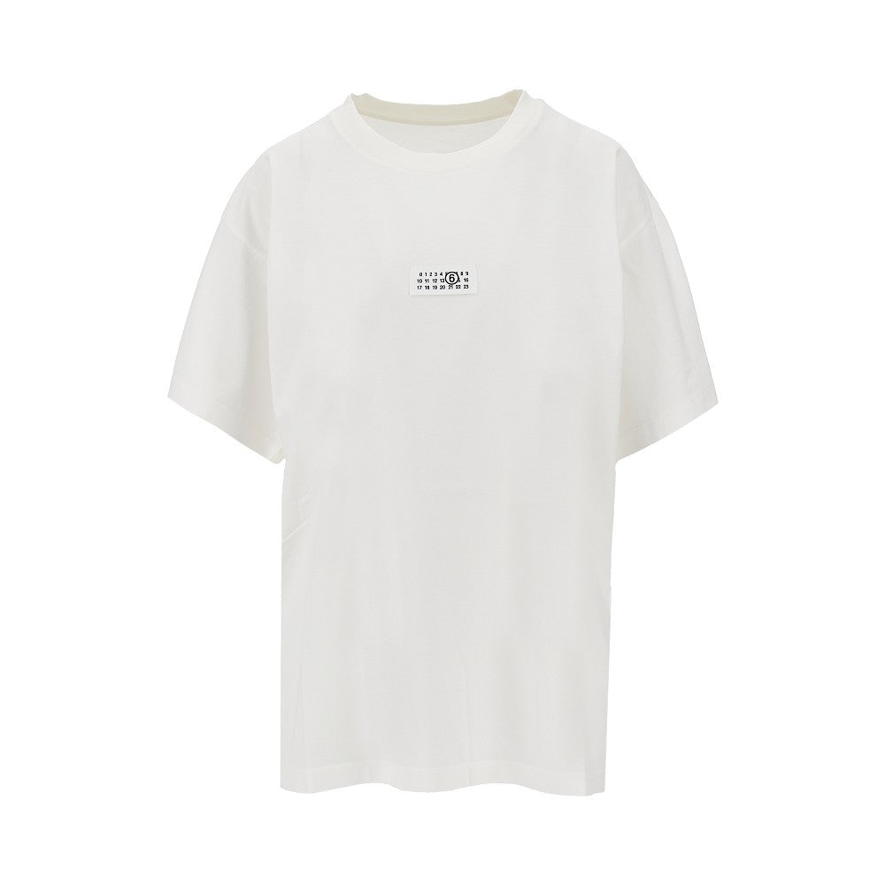 MM6 XS numeric logo label t-shirt