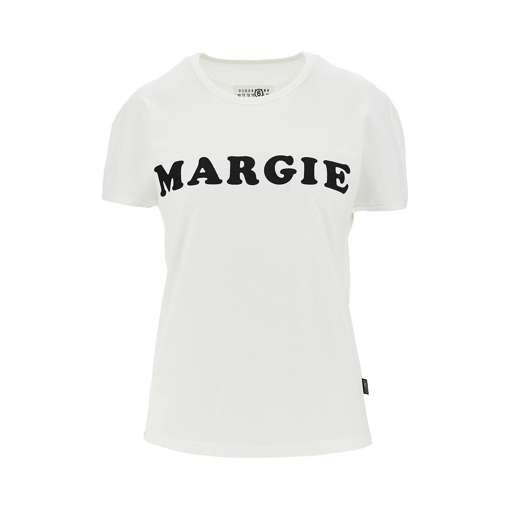 flocked print t-shirt