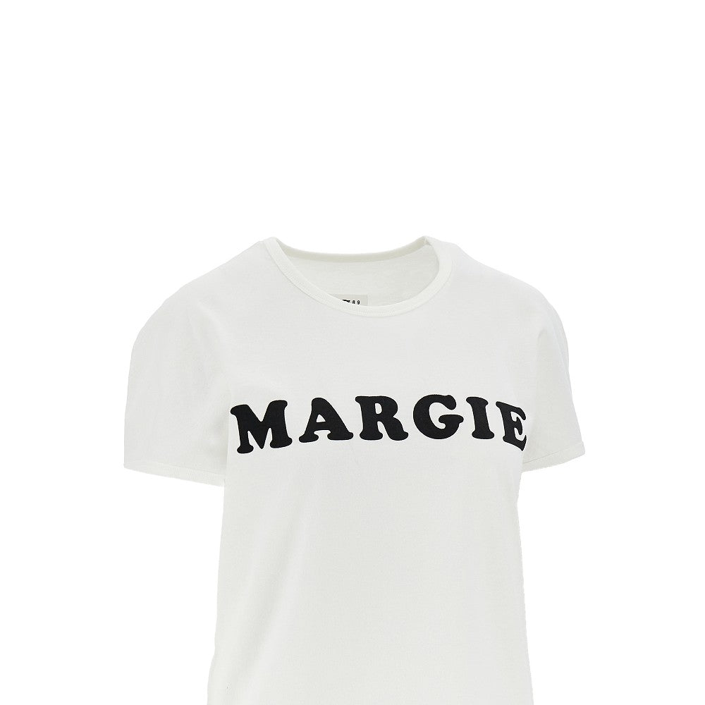 flocked print t-shirt
