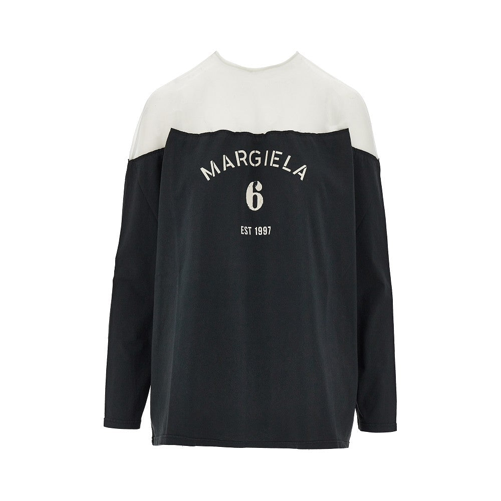 MM6 XS jersey t-shirt with mesh insert