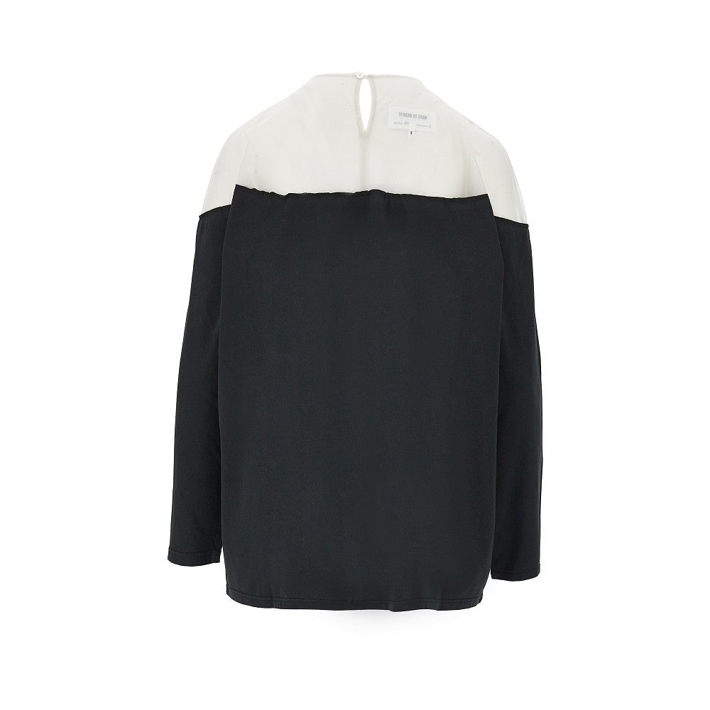 jersey t-shirt with mesh insert