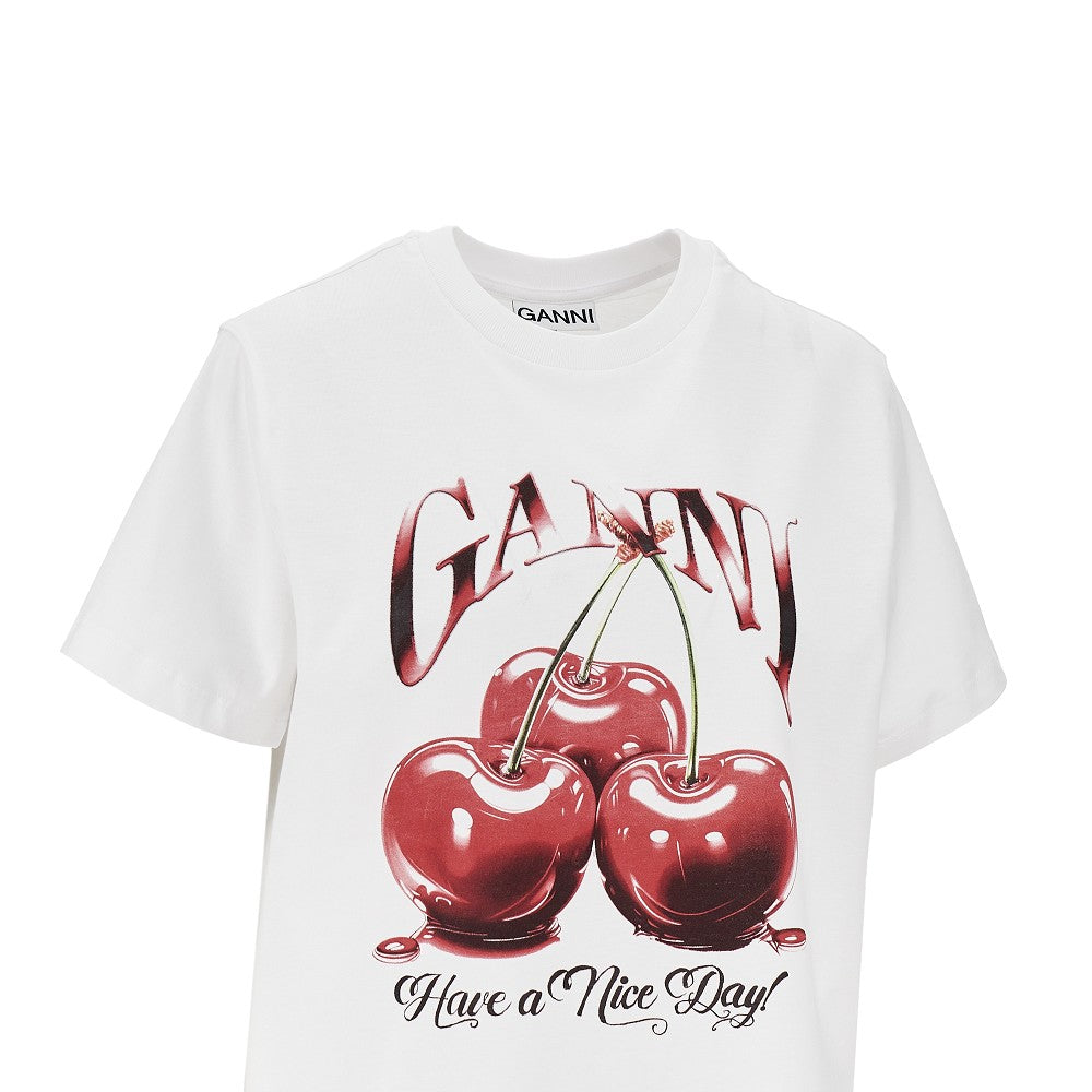 cherry print relaxed fit t-shirt