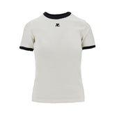 COURREGES M cotton t-shirt with contrasting trims