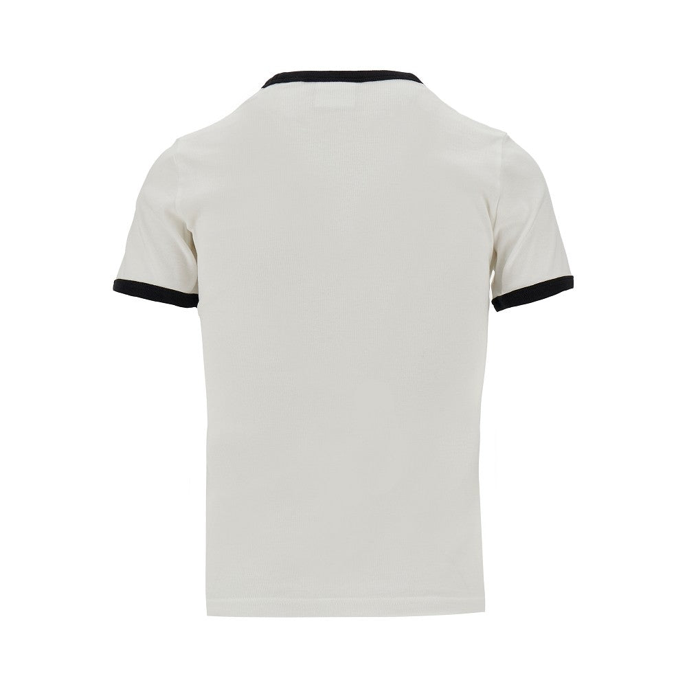 COURREGES M cotton t-shirt with contrasting trims