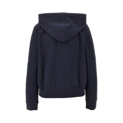 EA BODYWEAR XS embossed logo motif full-zip hoodie