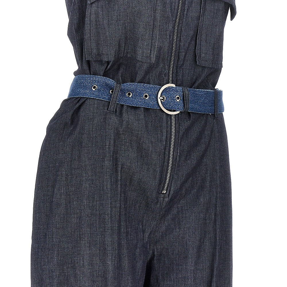 EMPORIO ARMANI 40 lightweight denim jumpsuit with belt