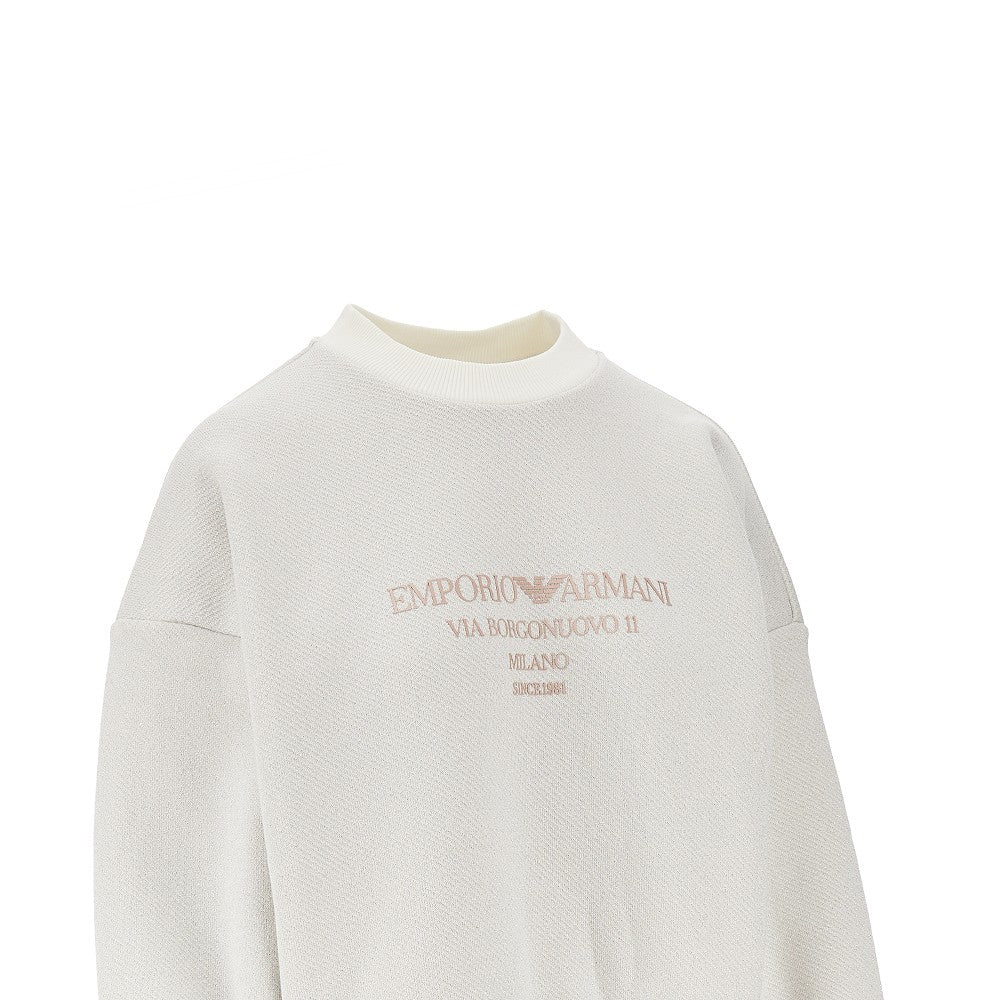 lurex jersey sweatshirt with logo
