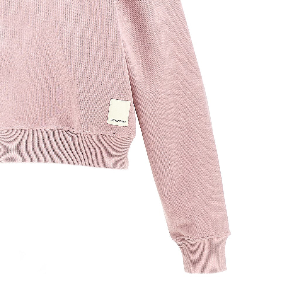 organic cotton half-zip sweatshirt