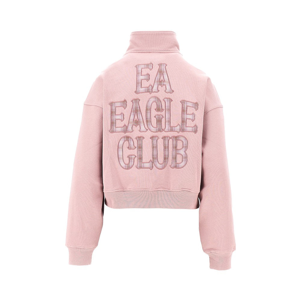 organic cotton half-zip sweatshirt