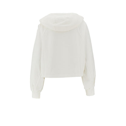 PINKO XS logo embroidery cropped hoodie