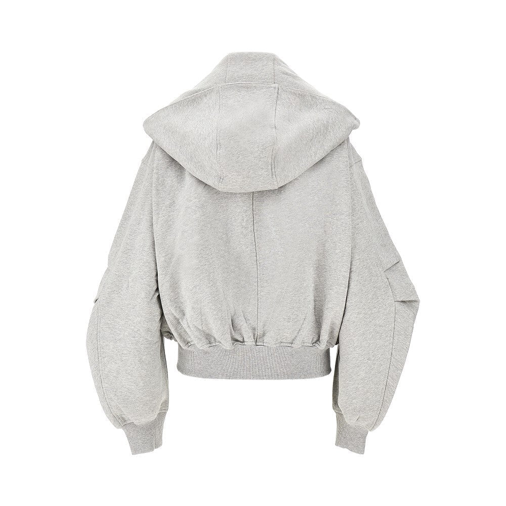 THE ATTICO 40 full-zip cotton hoodie