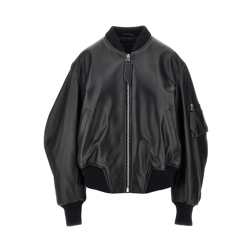 anja leather bomber jacket