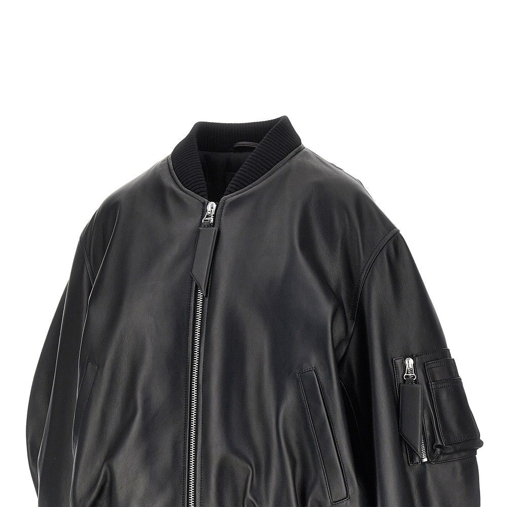 THE ATTICO 40 anja leather bomber jacket