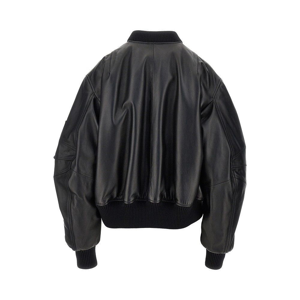 anja leather bomber jacket