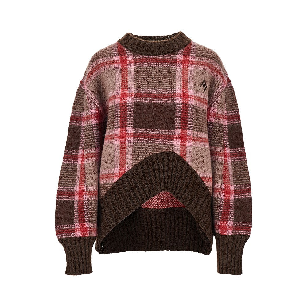 THE ATTICO 38 knitted sweater with logo embroidery