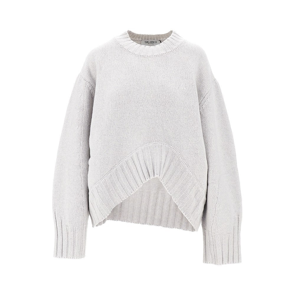 THE ATTICO 40 moulded hem wool and cashmere sweater