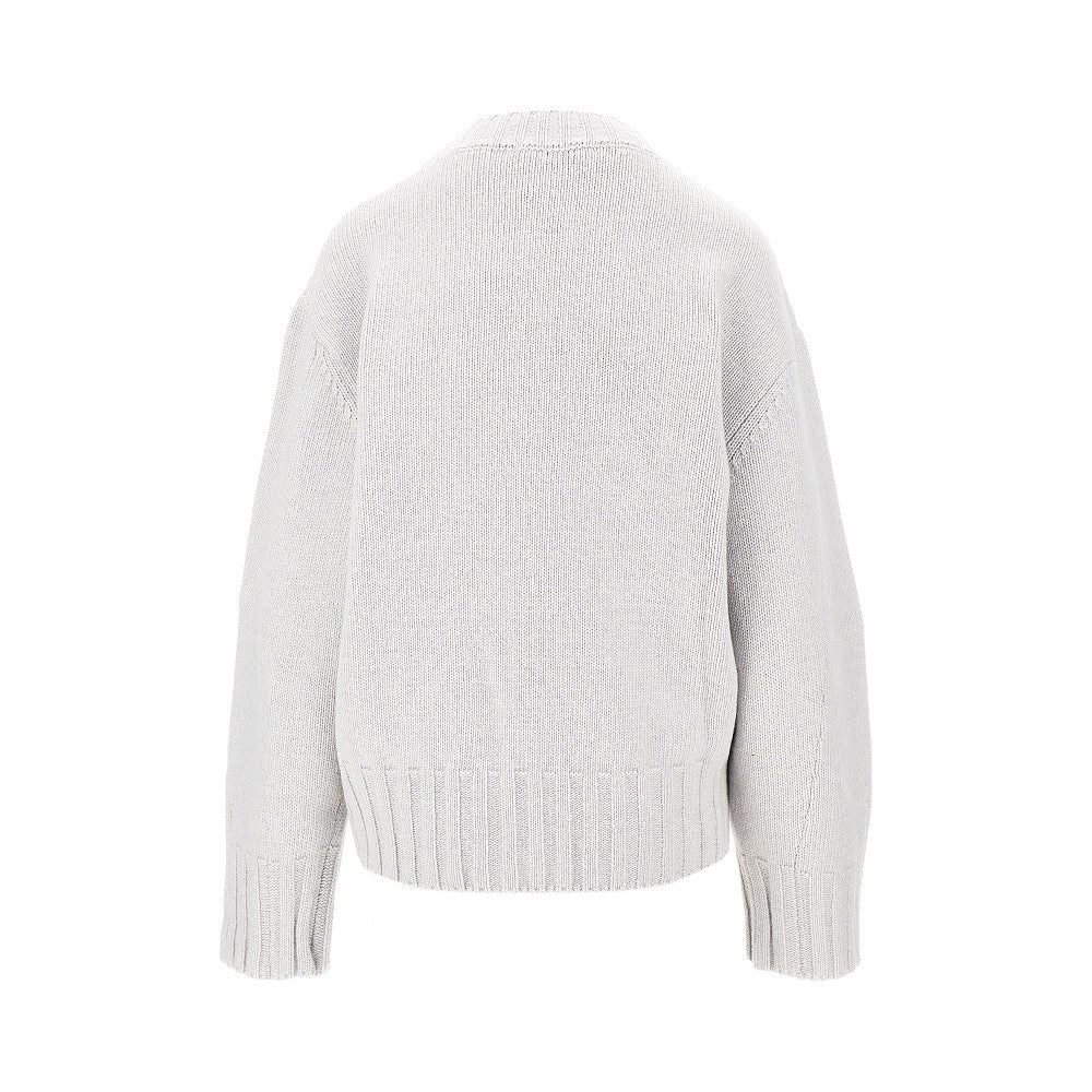 moulded hem wool and cashmere sweater