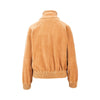 velvet full-zip sweatshirt