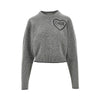 logo embroidery cropped sweater