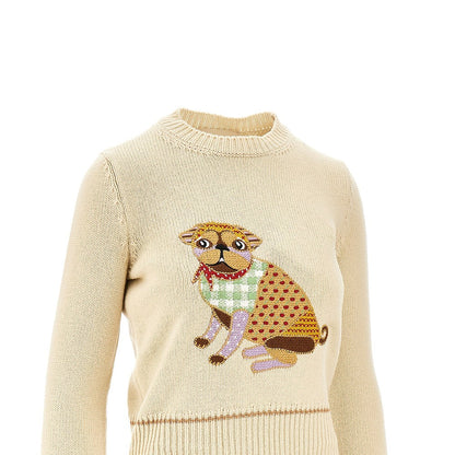 VALENTINO M le chien de la maison embroidered sweater