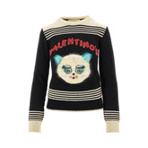 VALENTINO S le chat de la maison embroidered sweater