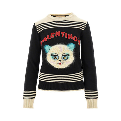 VALENTINO S le chat de la maison embroidered sweater