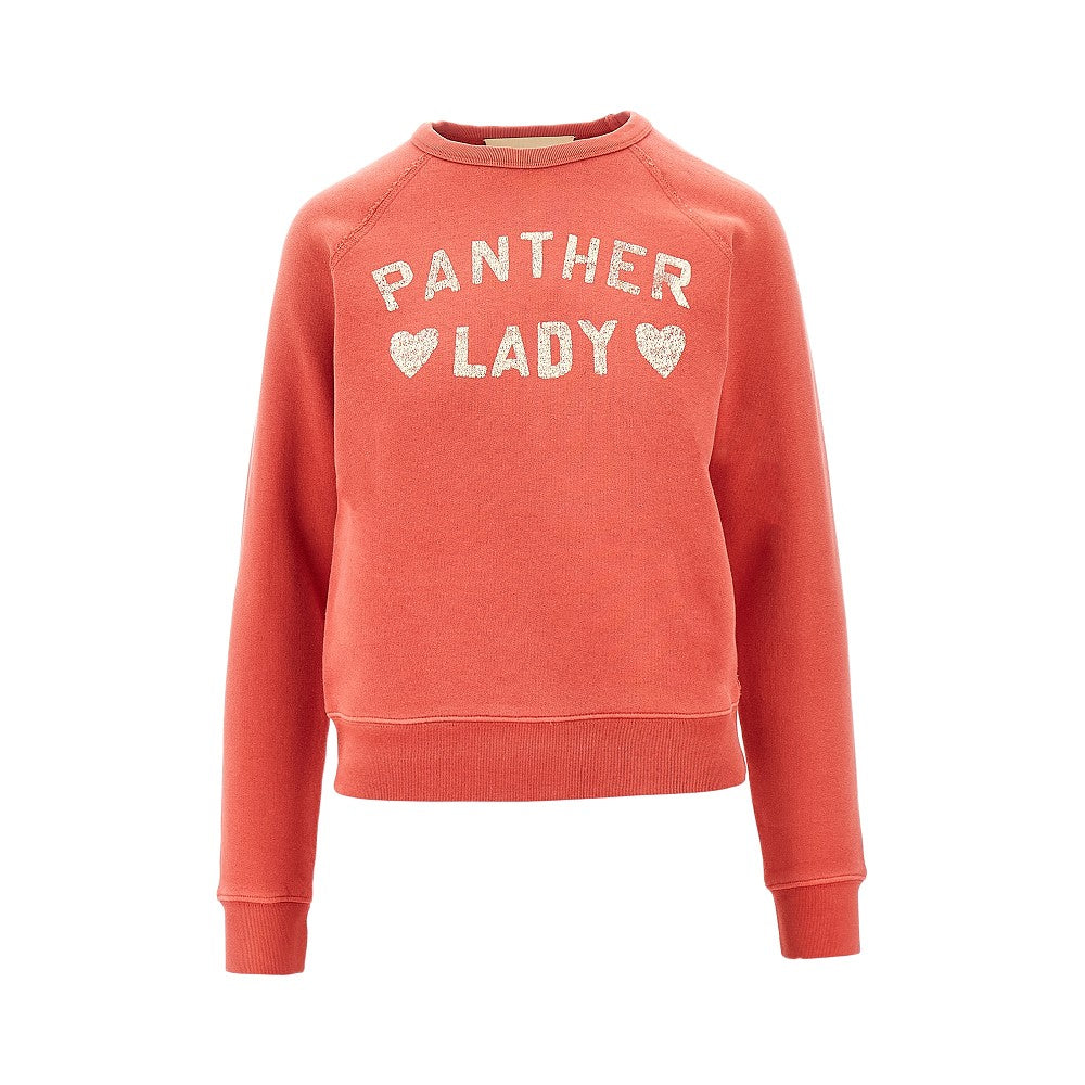 VALENTINO S panther lady print crewneck sweatshirt