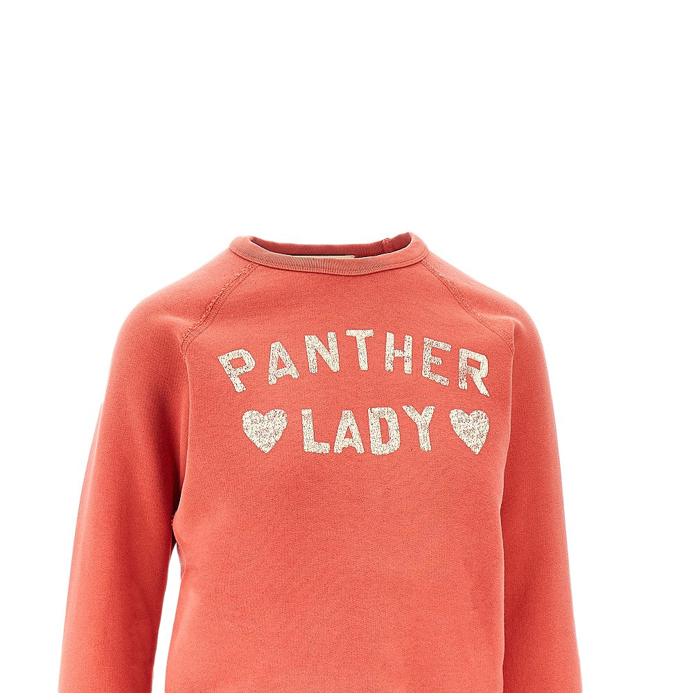 VALENTINO S panther lady print crewneck sweatshirt