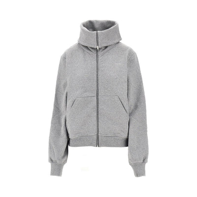 high-neck full-zip sweatshirt