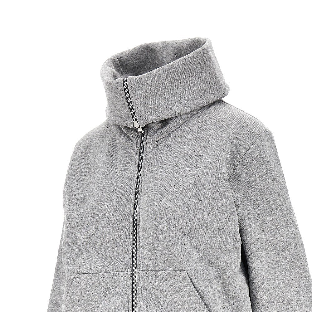 high-neck full-zip sweatshirt
